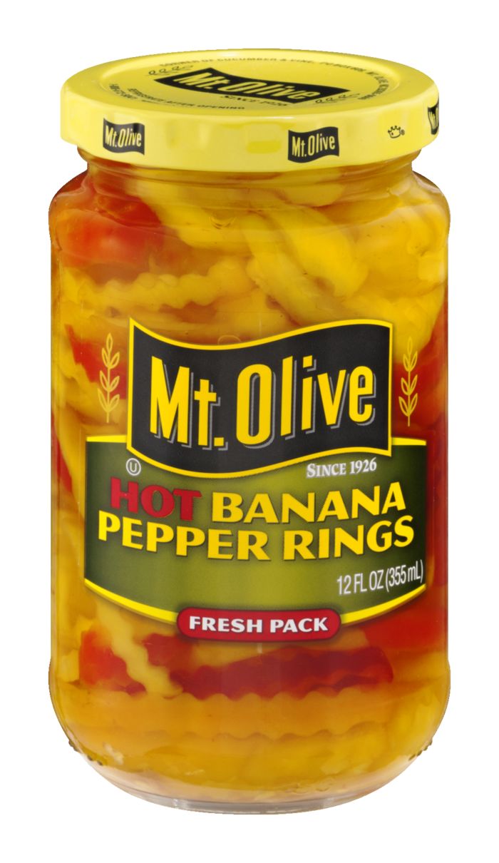 Buy Mt Olive Banana Pepper Rings, Hot, Fresh Online Mercato